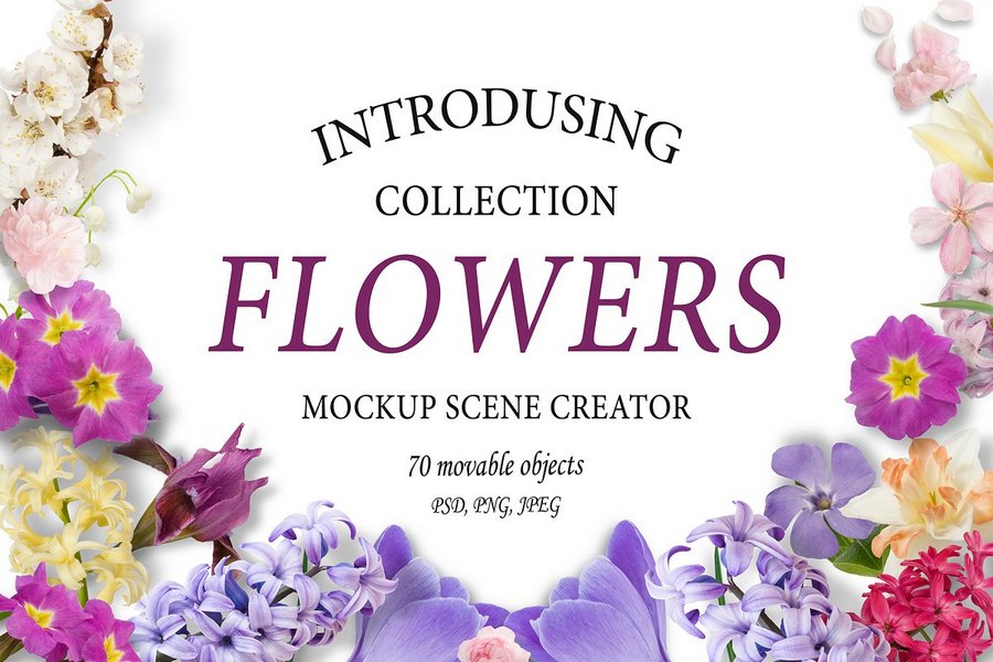 Flowers Mockup Scene Creator