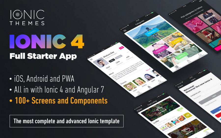 Ionic 4 Full Starter App