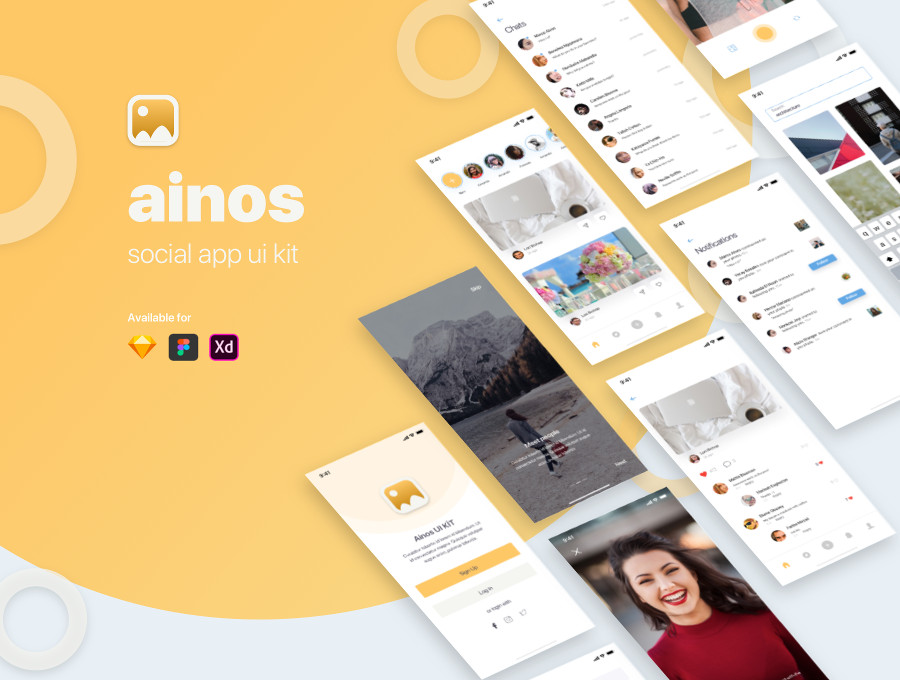 Ainos Social App UI Kit
