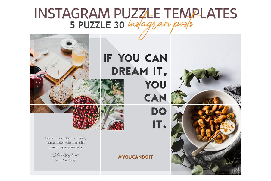 Lifestyle Instagram puzzle templates