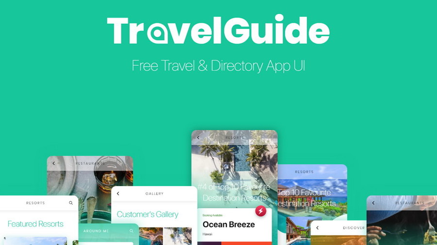 Travel Guide Free UI Kit