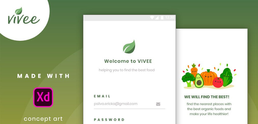 Vivee free UI Kit