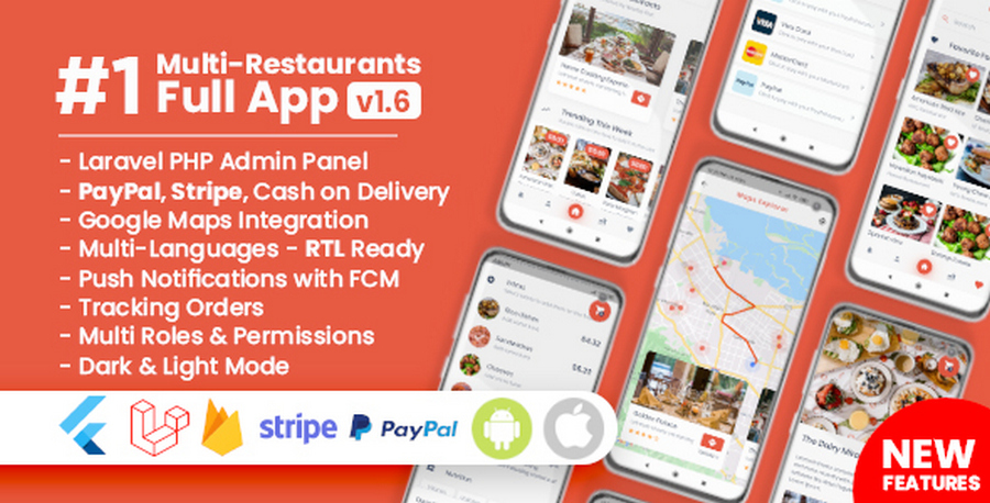Multi Restaurants Flutter Full App