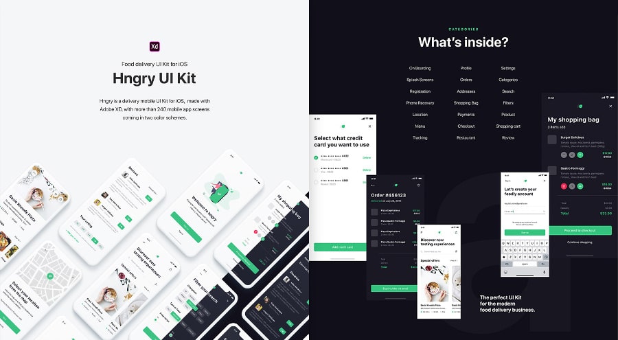 Hngry Mobile App UI Kit