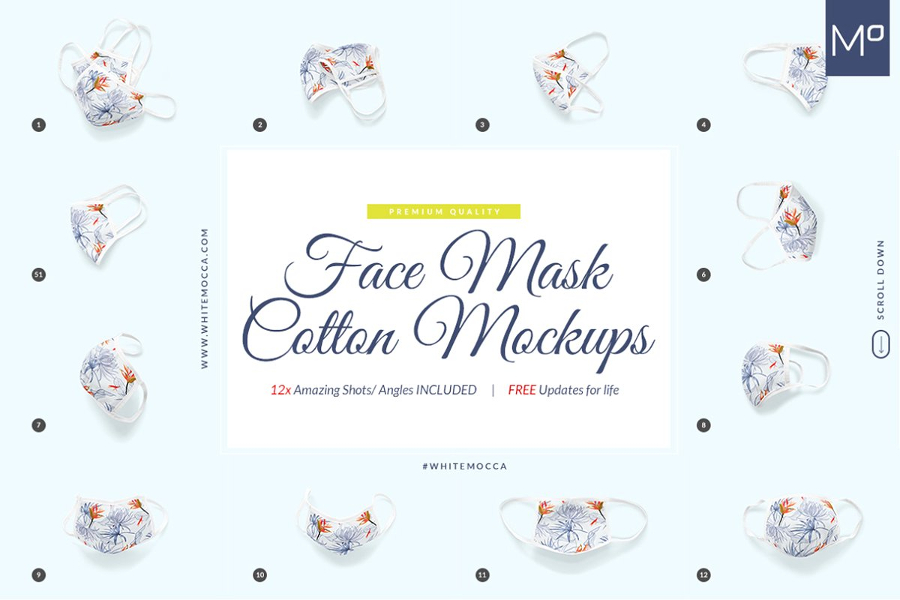 Face Mask Cotton Mockups