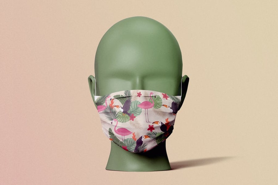 Medical Face Mask Mockup Template