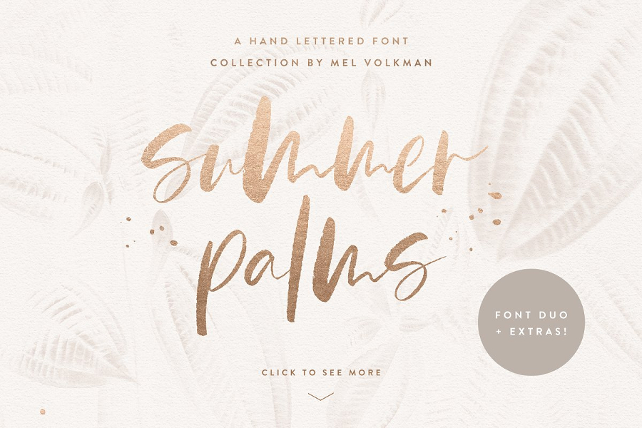 Summer Palms Font Collection