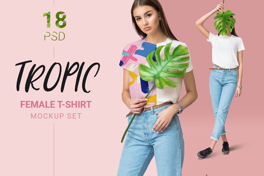 Tropic Female T-shirt mockups