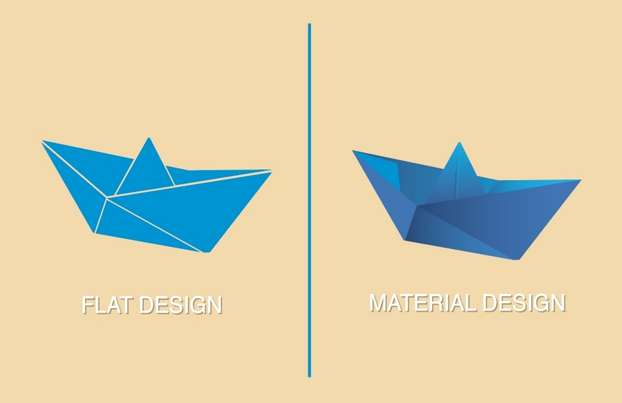 Flat vs. Material Design
