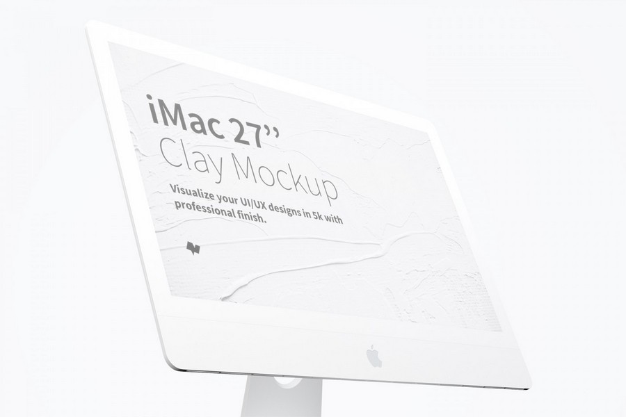 Free Clay iMac 27-inch Mockup