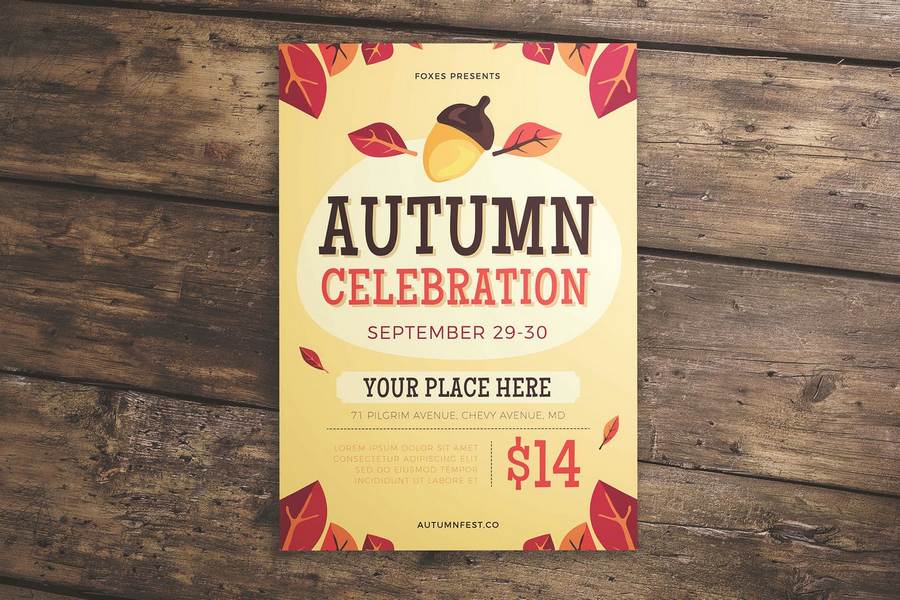 Autumn Celebration Flyer Template
