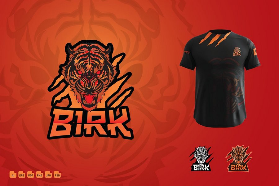Birk - Esports Gaming Logo Template