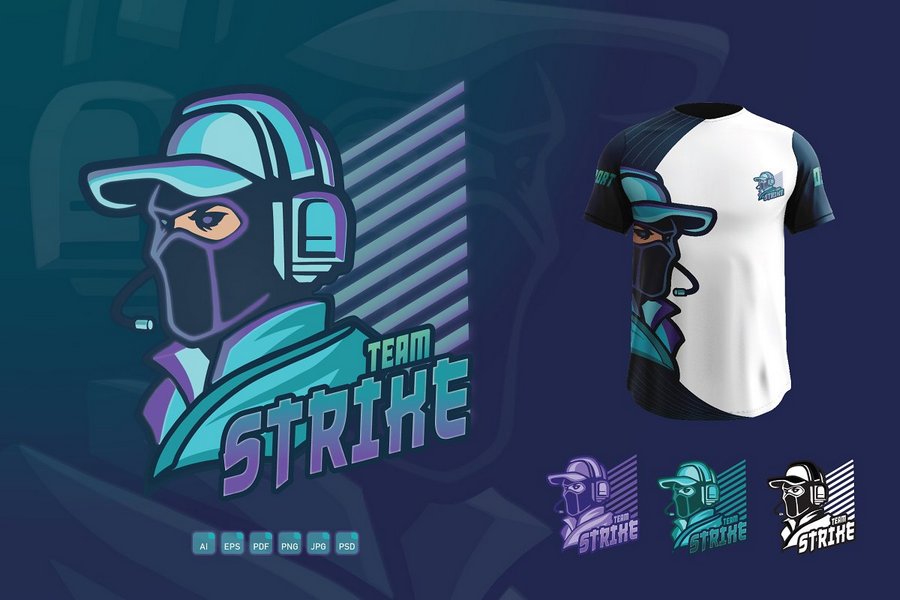Team Strike Esports Logo Template