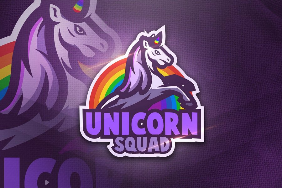 Unicorn Squad Mascot and Esport Logo