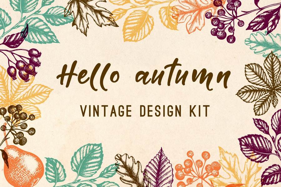 Vintage Autumn Design Kit