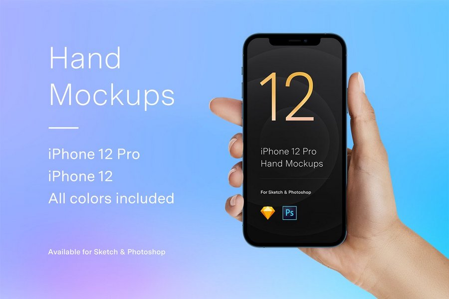 Hand Mockups iPhone12 Pro